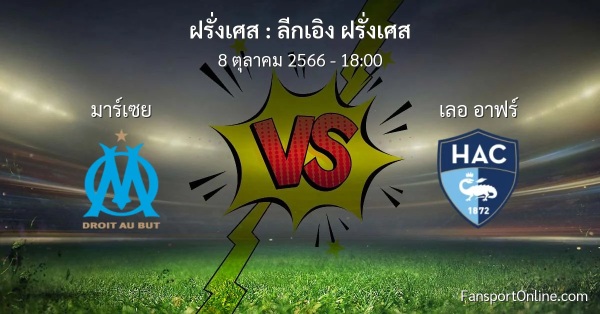 วิเคราะห์บอล ลีกเอิง ฝรั่งเศส ระหว่าง มาร์เซย พบ เลอ อาฟร์ (8 ตุลาคม 2566)