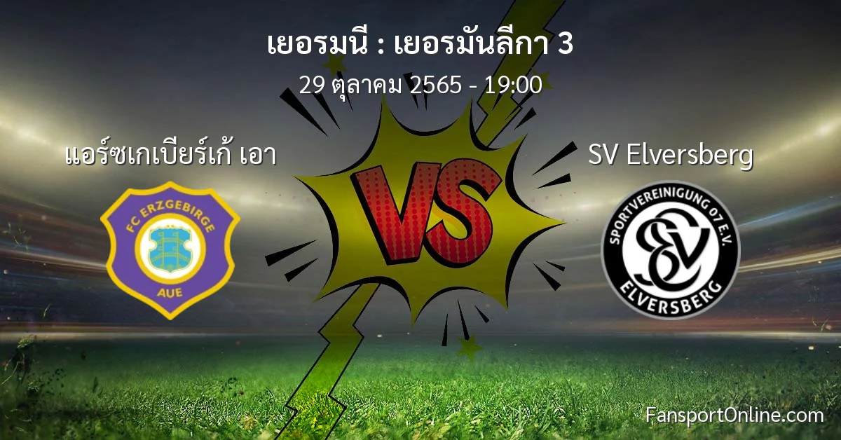 วิเคราะห์บอล เยอรมันลีกา 3 ระหว่าง แอร์ซเกเบียร์เก้ เอา พบ SV Elversberg (29 ตุลาคม 2565)