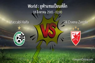วิเคราะห์บอล ยูฟ่าแชมเปียนส์ลีก ระหว่าง Maccabi Haifa พบ FK Crvena Zvezda