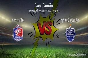 วิเคราะห์บอล ไทยลีก ระหว่าง การท่าเรือ พบ บุรีรัมย์ ยูไนเต็ด (19 พฤศจิกายน 2565)