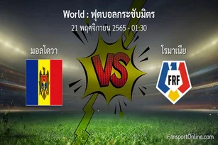 วิเคราะห์บอล ฟุตบอลกระชับมิตร ระหว่าง มอลโดวา พบ โรมาเนีย (21 พฤศจิกายน 2565)