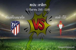 วิเคราะห์บอล ลาลิกา ระหว่าง อัตเลติโกเดมาดริด พบ เซลต้า บีโก้