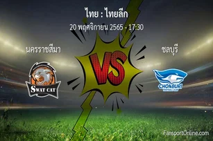 วิเคราะห์บอล ไทยลีก ระหว่าง นครราชสีมา พบ ชลบุรี (20 พฤศจิกายน 2565)