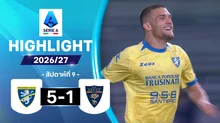 ไฮไลท์ฟุตบอล กัลโซ เซเรีย อา 26/27 สัปดาห์ที่ 9 : โฟรซิโนเน พบ เลชเช