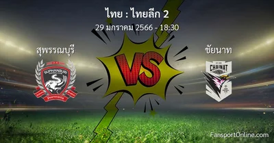 วิเคราะห์บอล ไทยลีก 2 ระหว่าง สุพรรณบุรี พบ ชัยนาท (29 มกราคม 2566)