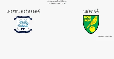 วิเคราะห์บอล แชมเปียนชิป อังกฤษ ระหว่าง เพรสตัน นอร์ท เอนด์ พบ นอริช ซิตี้ (20 ธันวาคม 2568)