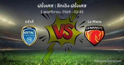 วิเคราะห์บอล ลีกเอิง ฝรั่งเศส ระหว่าง ทรัวส์ พบ Le Mans (1 พฤศจิกายน 2569)