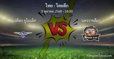 วิเคราะห์บอล ไทยลีก ระหว่าง แบงค็อก ยูไนเต็ด พบ นครราชสีมา (5 ตุลาคม 2568)