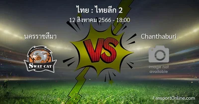 วิเคราะห์บอล ไทยลีก 2 ระหว่าง นครราชสีมา พบ Chanthaburi (12 สิงหาคม 2566)