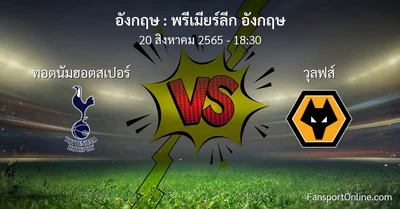 วิเคราะห์บอล พรีเมียร์ลีก อังกฤษ ระหว่าง ทอตนัมฮอตสเปอร์ พบ วุลฟส์
