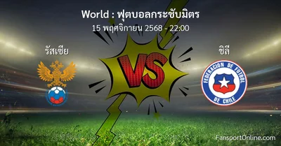 วิเคราะห์บอล ฟุตบอลกระชับมิตร ระหว่าง รัสเซีย พบ ชิลี (15 พฤศจิกายน 2568)