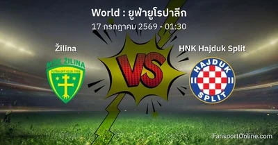 วิเคราะห์บอล ยูฟ่ายูโรปาลีก ระหว่าง Žilina พบ HNK Hajduk Split (17 กรกฎาคม 2569)