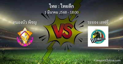 วิเคราะห์บอล ไทยลีก ระหว่าง หนองบัว พิชญ พบ ระยอง เอฟซี (1 มีนาคม 2568)