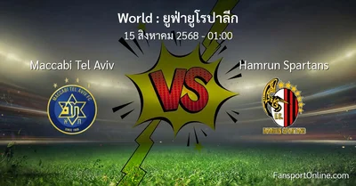 วิเคราะห์บอล ยูฟ่ายูโรปาลีก ระหว่าง Maccabi Tel Aviv พบ Hamrun Spartans (15 สิงหาคม 2568)