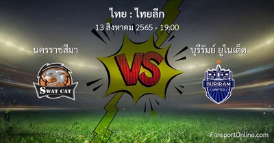วิเคราะห์บอล ไทยลีก ระหว่าง นครราชสีมา พบ บุรีรัมย์ ยูไนเต็ด