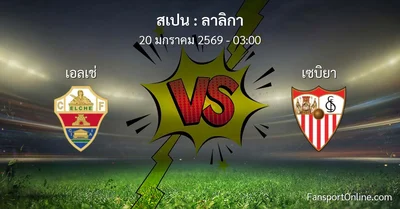 วิเคราะห์บอล ลาลิกา ระหว่าง เอลเช่ พบ เซบิยา (20 มกราคม 2569)