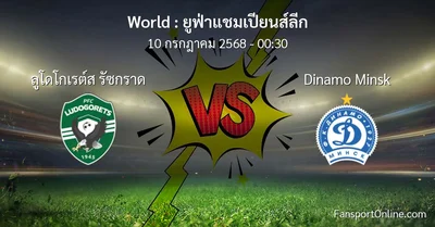 วิเคราะห์บอล ยูฟ่าแชมเปียนส์ลีก ระหว่าง ลูโดโกเรต์ส รัซกราด พบ Dinamo Minsk (10 กรกฎาคม 2568)