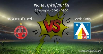 วิเคราะห์บอล ยูฟ่ายูโรปาลีก ระหว่าง ฮาโปเอล เบีย เชว่า พบ Levski Sofia (18 กรกฎาคม 2568)