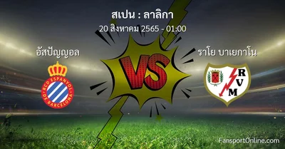 วิเคราะห์บอล ลาลิกา ระหว่าง อัสปัญญอล พบ ราโย บาเยกาโน