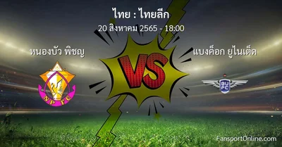 วิเคราะห์บอล ไทยลีก ระหว่าง หนองบัว พิชญ พบ แบงค็อก ยูไนเต็ด