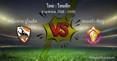 วิเคราะห์บอล ไทยลีก ระหว่าง เชียงราย ยูไนเต็ด พบ หนองบัว พิชญ (4 เมษายน 2568)