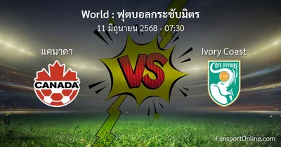 วิเคราะห์บอล ฟุตบอลกระชับมิตร ระหว่าง แคนาดา พบ Ivory Coast (11 มิถุนายน 2568)