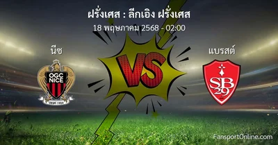 วิเคราะห์บอล ลีกเอิง ฝรั่งเศส ระหว่าง นีซ พบ แบรสต์ (18 พฤษภาคม 2568)